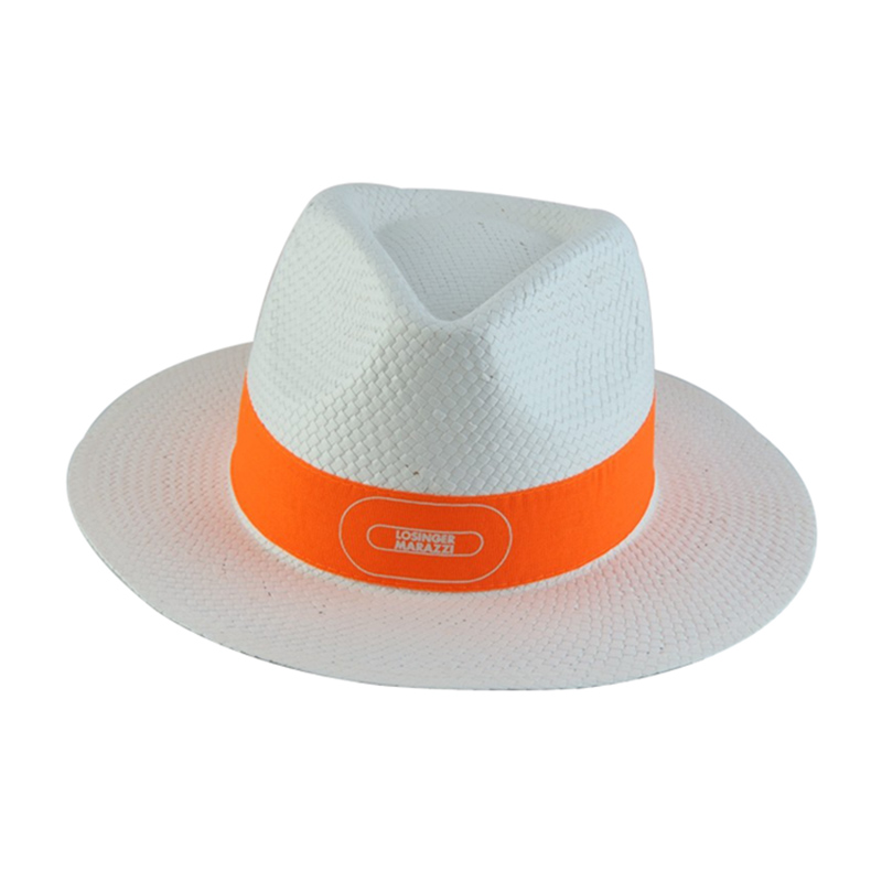 قبعة بنما قبعة واسعة حافة بريم صيف بارد مع النطاقات السوداء